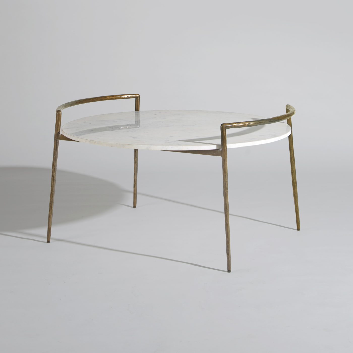 FORGED HANDLE COFFEE TABLE (Honey Brass)