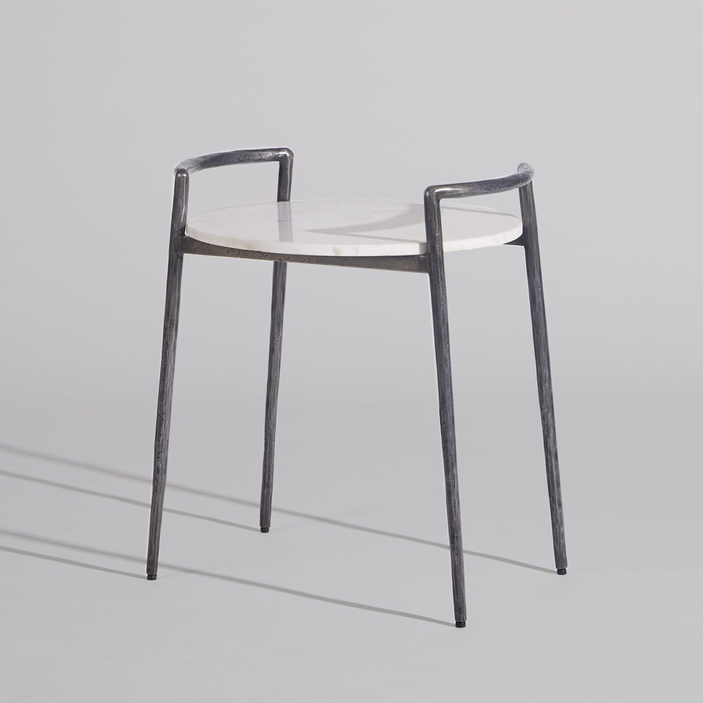 FORGED HANDLE SIDE TABLE (Clouded Charcoal)