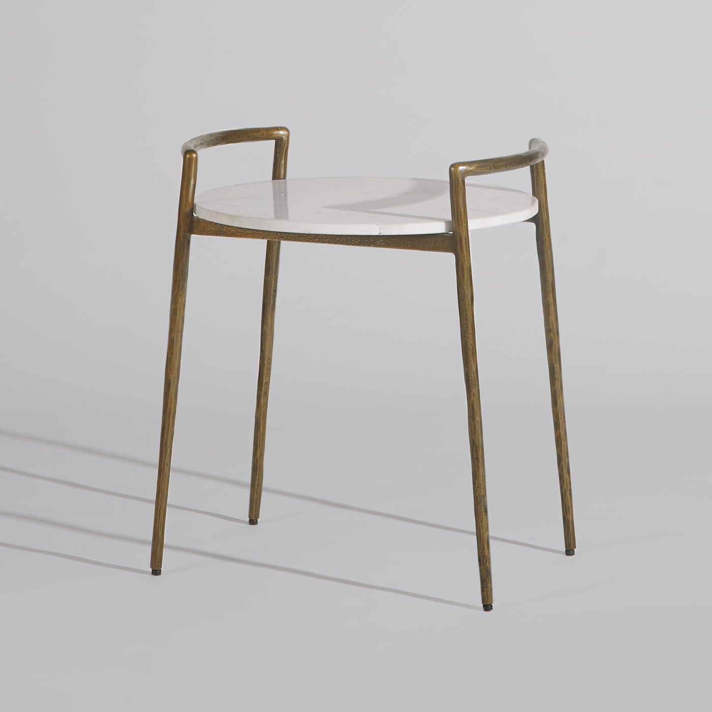 FORGED HANDLE SIDE TABLE (Honey Brass)